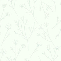 Twigs Peel and Stick Wallpaper Peel and Stick Wallpaper RoomMates Roll Mint 