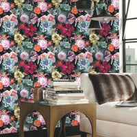 Vintage Floral Blooms Peel and Stick Wallpaper Peel and Stick Wallpaper RoomMates   
