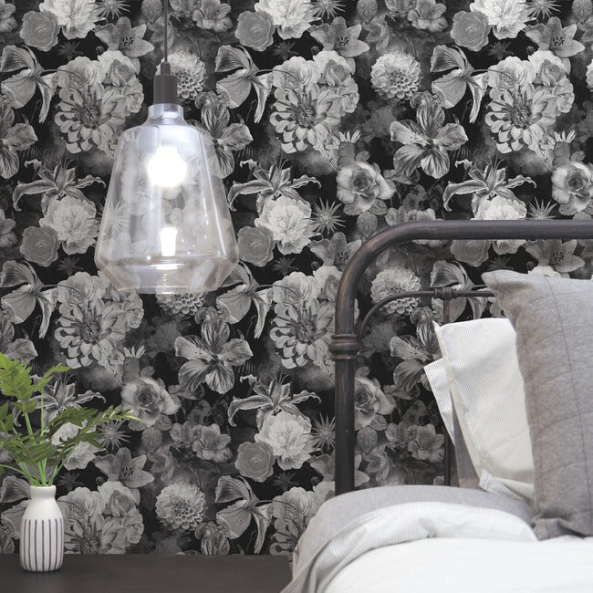 Vintage Floral Blooms Peel and Stick Wallpaper Peel and Stick Wallpaper RoomMates   