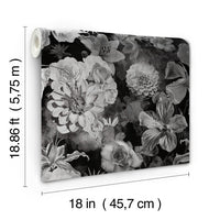 Vintage Floral Blooms Peel and Stick Wallpaper Peel and Stick Wallpaper RoomMates   