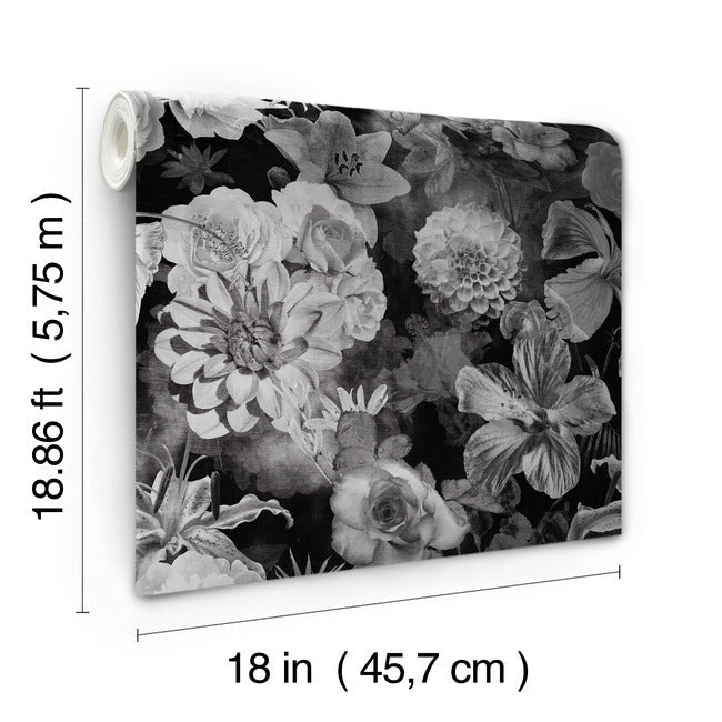 Vintage Floral Blooms Peel and Stick Wallpaper Peel and Stick Wallpaper RoomMates   