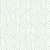 Striped Hexagon Peel and Stick Wallpaper Peel and Stick Wallpaper RoomMates Roll Green 