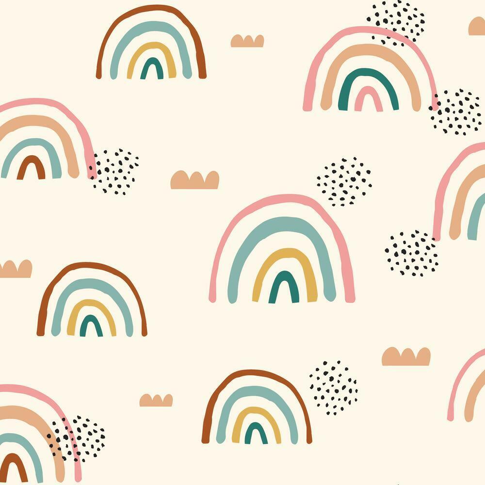 Rainbow's End Peel and Stick Wallpaper Peel and Stick Wallpaper RoomMates Roll Taupe 