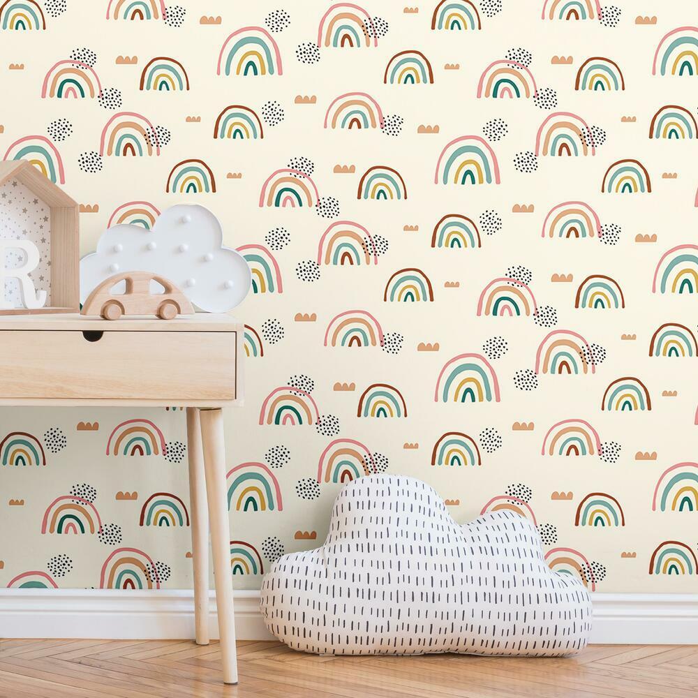 Rainbow's End Peel and Stick Wallpaper Peel and Stick Wallpaper RoomMates   