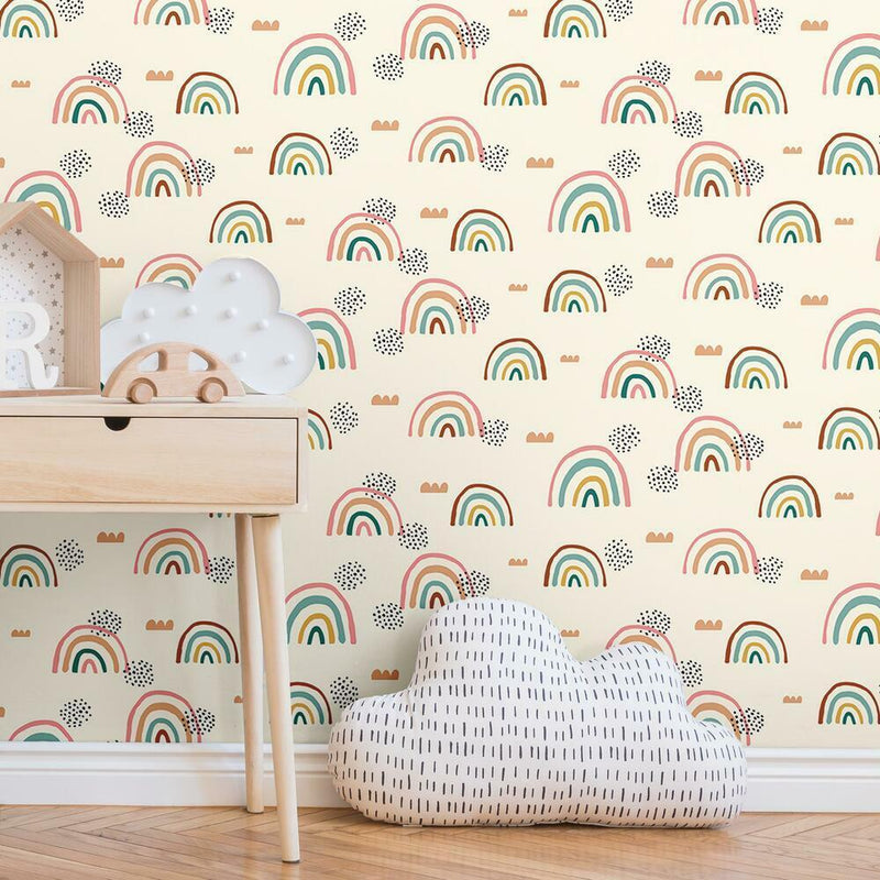 Rainbow's End Peel and Stick Wallpaper Peel and Stick Wallpaper RoomMates   