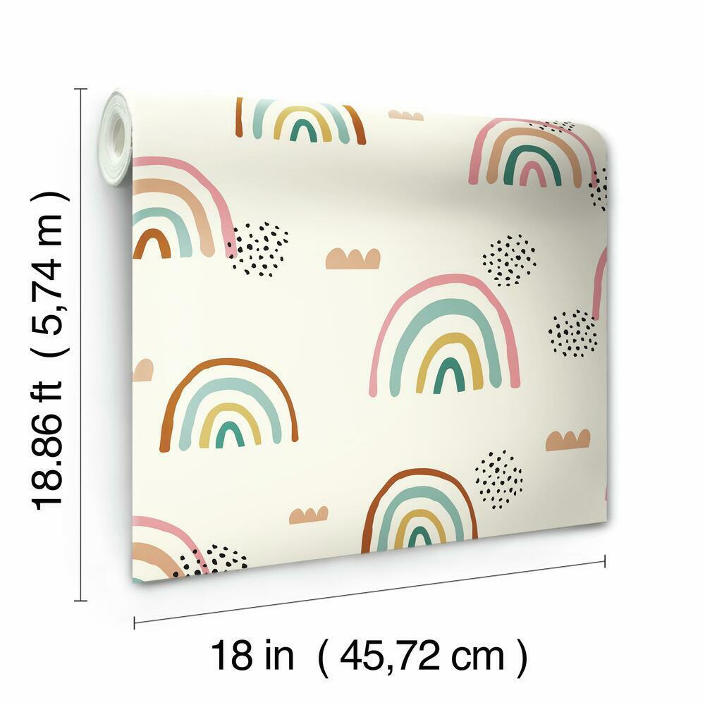 Rainbow's End Peel and Stick Wallpaper Peel and Stick Wallpaper RoomMates   