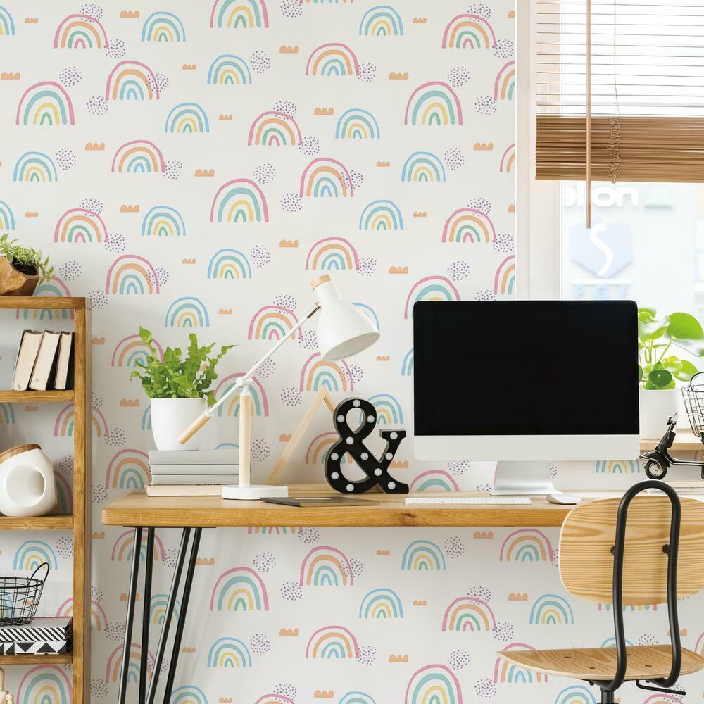 Rainbow's End Peel and Stick Wallpaper Peel and Stick Wallpaper RoomMates   