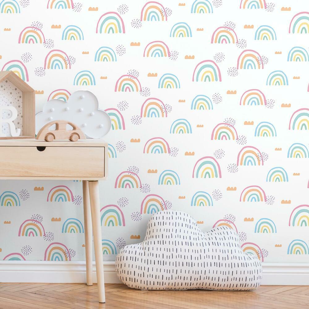 Rainbow's End Peel and Stick Wallpaper Peel and Stick Wallpaper RoomMates   