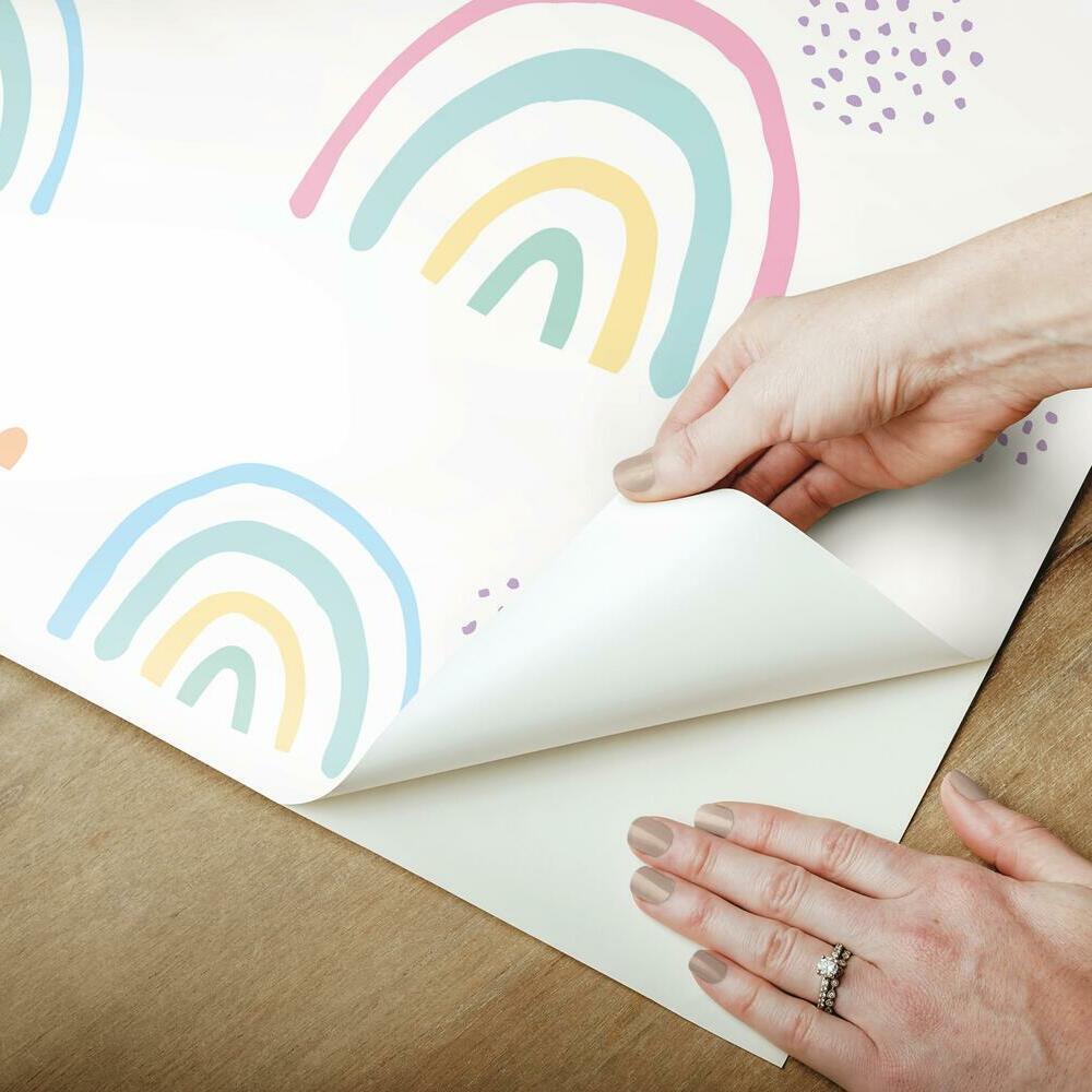 Rainbow's End Peel and Stick Wallpaper Peel and Stick Wallpaper RoomMates   