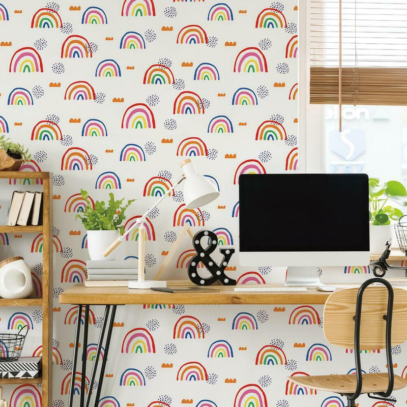 Rainbow's End Peel and Stick Wallpaper Peel and Stick Wallpaper RoomMates   