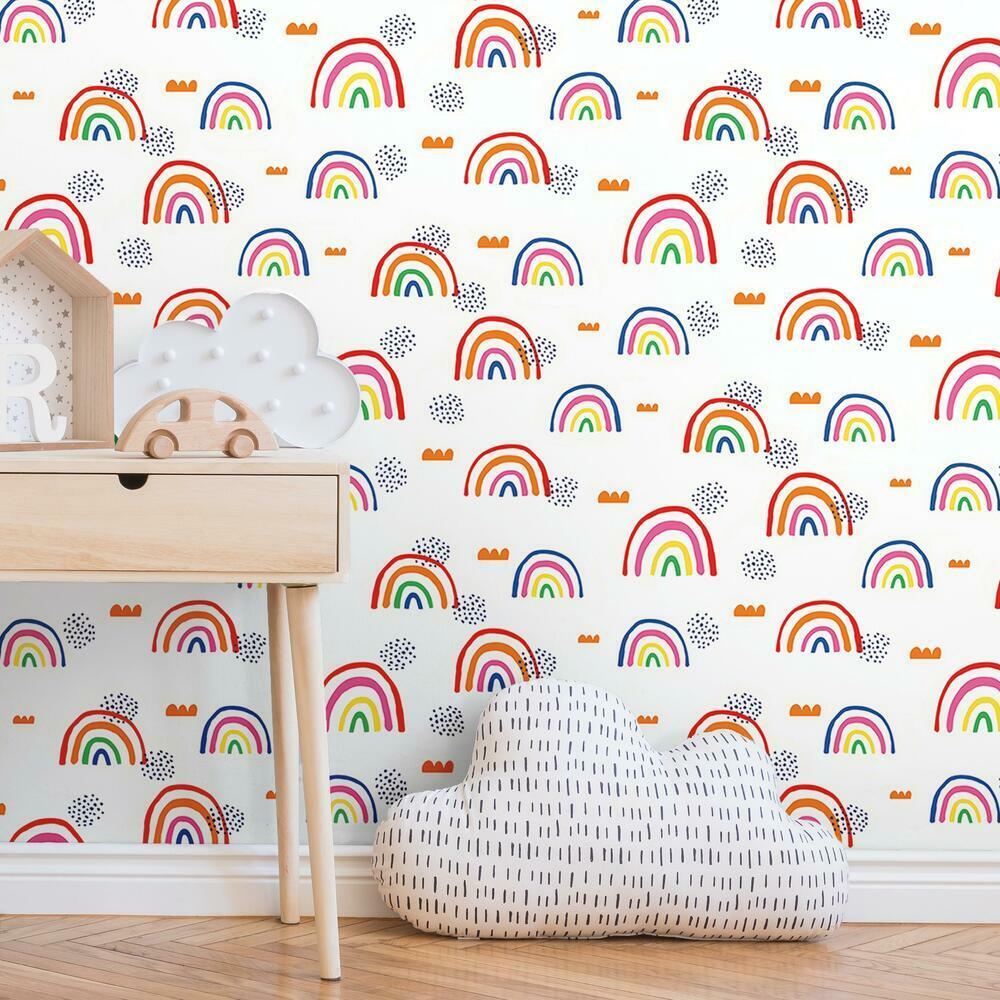 Rainbow's End Peel and Stick Wallpaper Peel and Stick Wallpaper RoomMates   