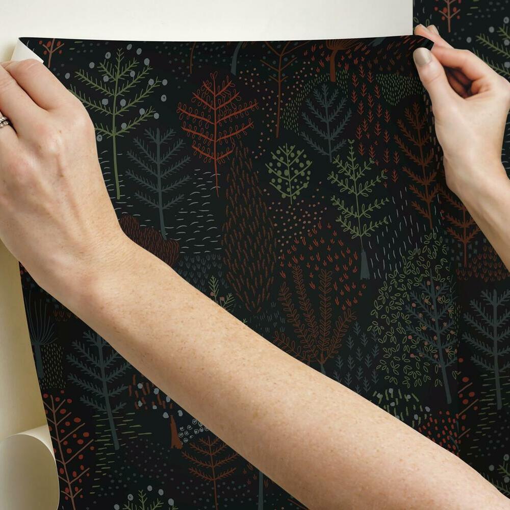 Folklore Trees Peel and Stick Wallpaper Peel and Stick Wallpaper RoomMates   