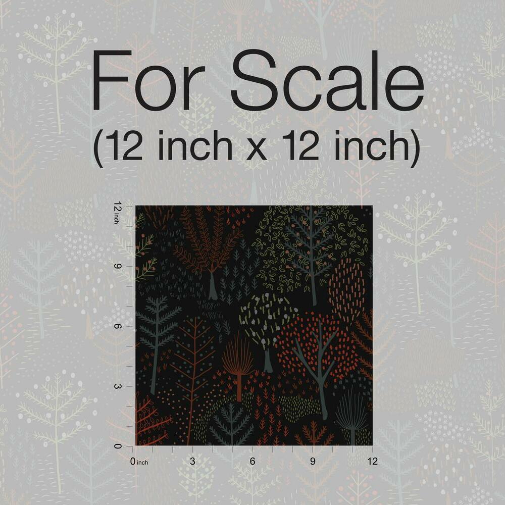 Folklore Trees Peel and Stick Wallpaper Peel and Stick Wallpaper RoomMates   