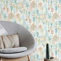 Folklore Trees Peel and Stick Wallpaper Peel and Stick Wallpaper RoomMates   