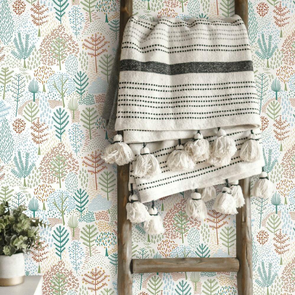 Folklore Trees Peel and Stick Wallpaper Peel and Stick Wallpaper RoomMates   