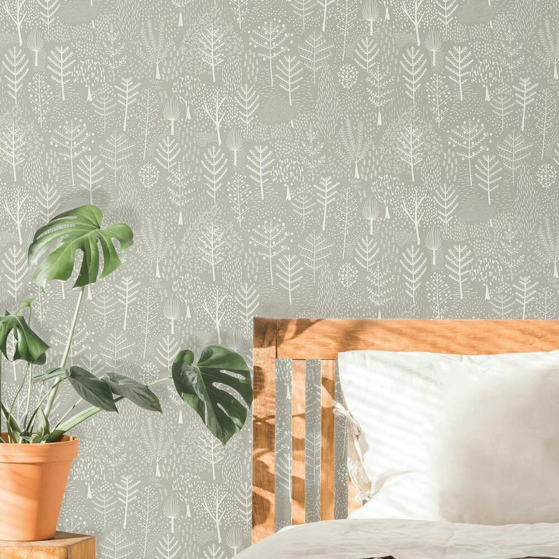 Folklore Trees Peel and Stick Wallpaper Peel and Stick Wallpaper RoomMates   