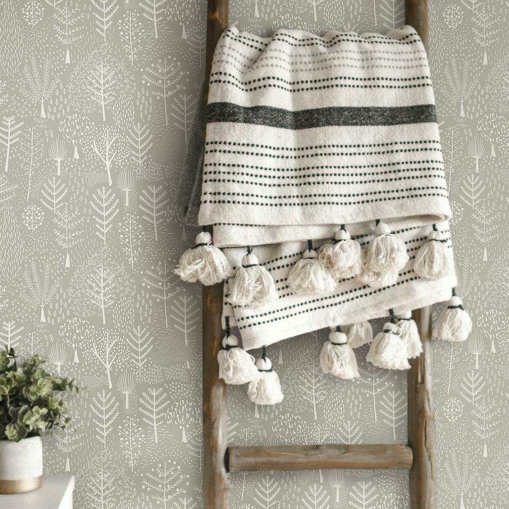 Folklore Trees Peel and Stick Wallpaper Peel and Stick Wallpaper RoomMates   