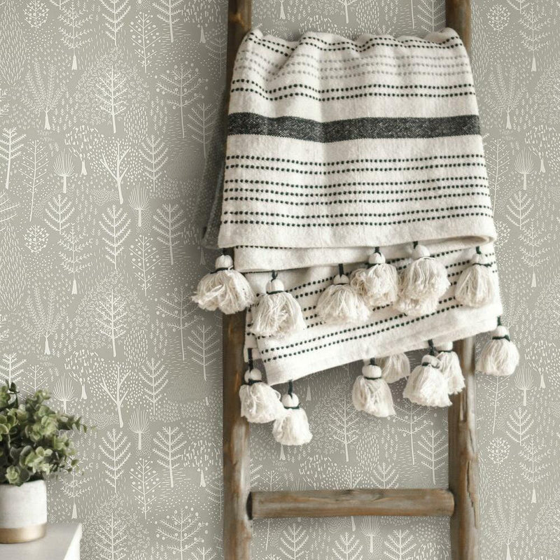 Folklore Trees Peel and Stick Wallpaper Peel and Stick Wallpaper RoomMates   