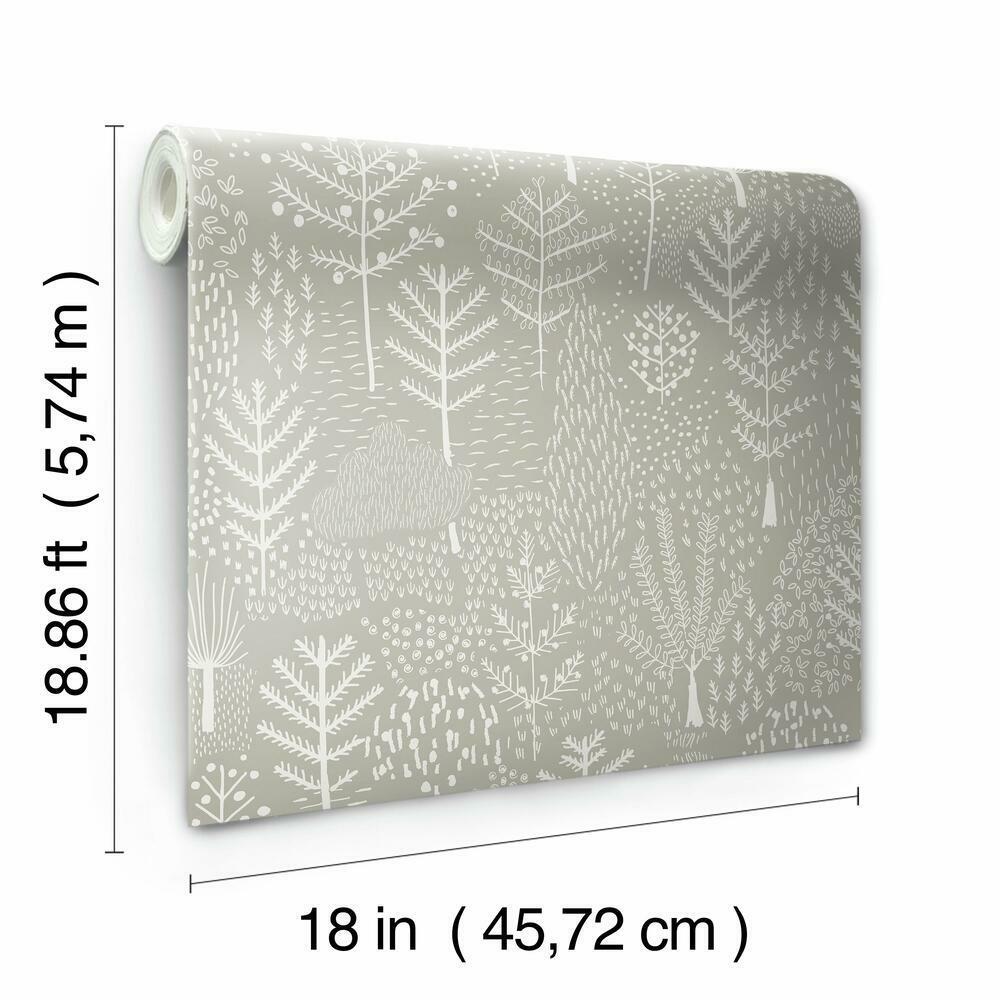 Folklore Trees Peel and Stick Wallpaper Peel and Stick Wallpaper RoomMates   