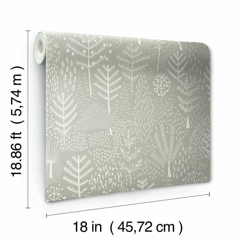 Folklore Trees Peel and Stick Wallpaper Peel and Stick Wallpaper RoomMates   