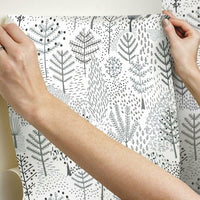 Folklore Trees Peel and Stick Wallpaper Peel and Stick Wallpaper RoomMates   
