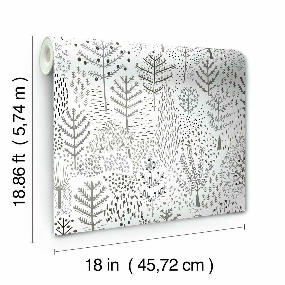 Folklore Trees Peel and Stick Wallpaper Peel and Stick Wallpaper RoomMates   