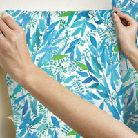 Watercolor Leaves Peel and Stick Wallpaper Peel and Stick Wallpaper RoomMates   