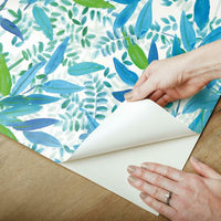 Watercolor Leaves Peel and Stick Wallpaper Peel and Stick Wallpaper RoomMates   