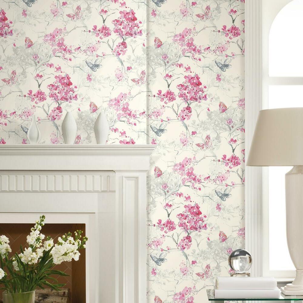 Spring Cherry Blossoms Peel and Stick Wallpaper Peel and Stick Wallpaper RoomMates   