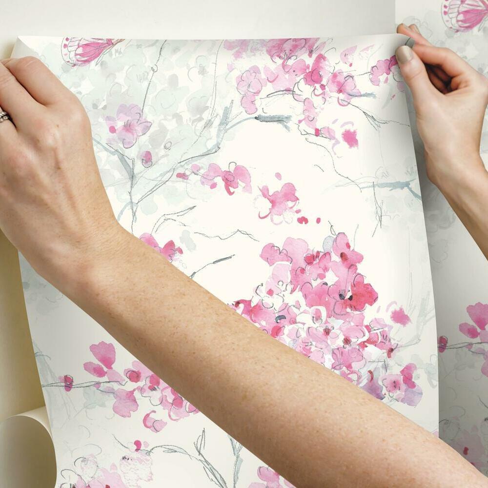 Spring Cherry Blossoms Peel and Stick Wallpaper Peel and Stick Wallpaper RoomMates   