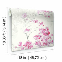 Spring Cherry Blossoms Peel and Stick Wallpaper Peel and Stick Wallpaper RoomMates   