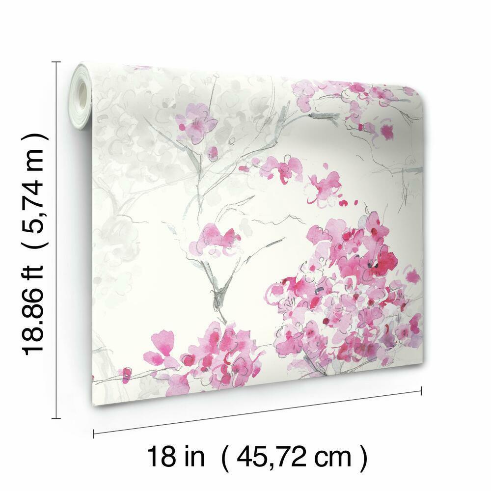 Spring Cherry Blossoms Peel and Stick Wallpaper Peel and Stick Wallpaper RoomMates   