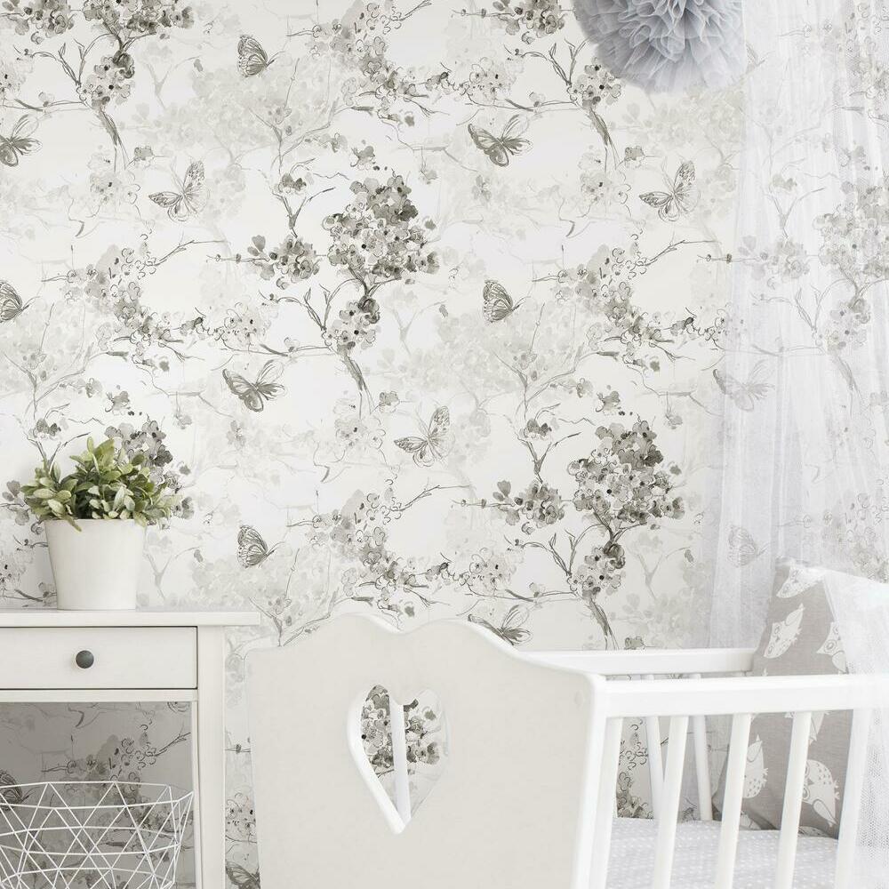 Spring Cherry Blossoms Peel and Stick Wallpaper Peel and Stick Wallpaper RoomMates   