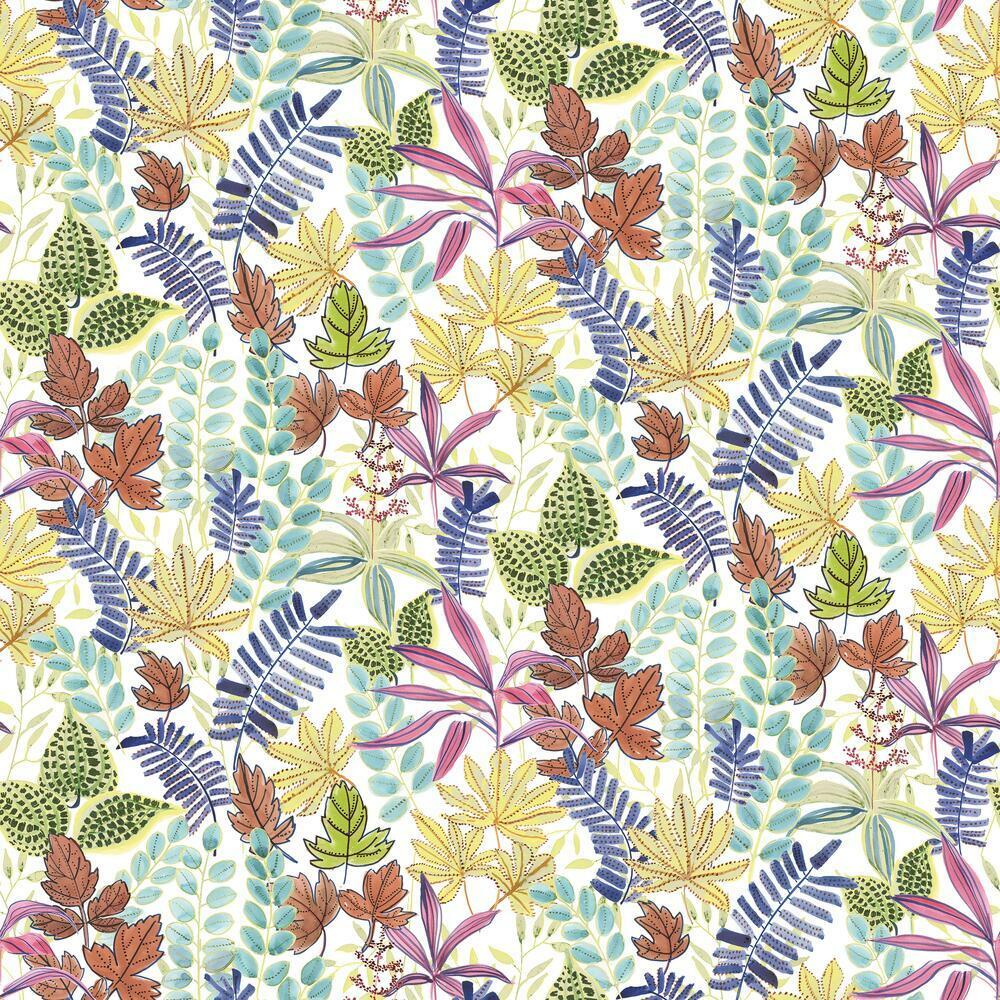 Watercolor Tropics Peel and Stick Wallpaper Peel and Stick Wallpaper RoomMates Roll Purple 
