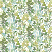Watercolor Tropics Peel and Stick Wallpaper Peel and Stick Wallpaper RoomMates Roll Green 