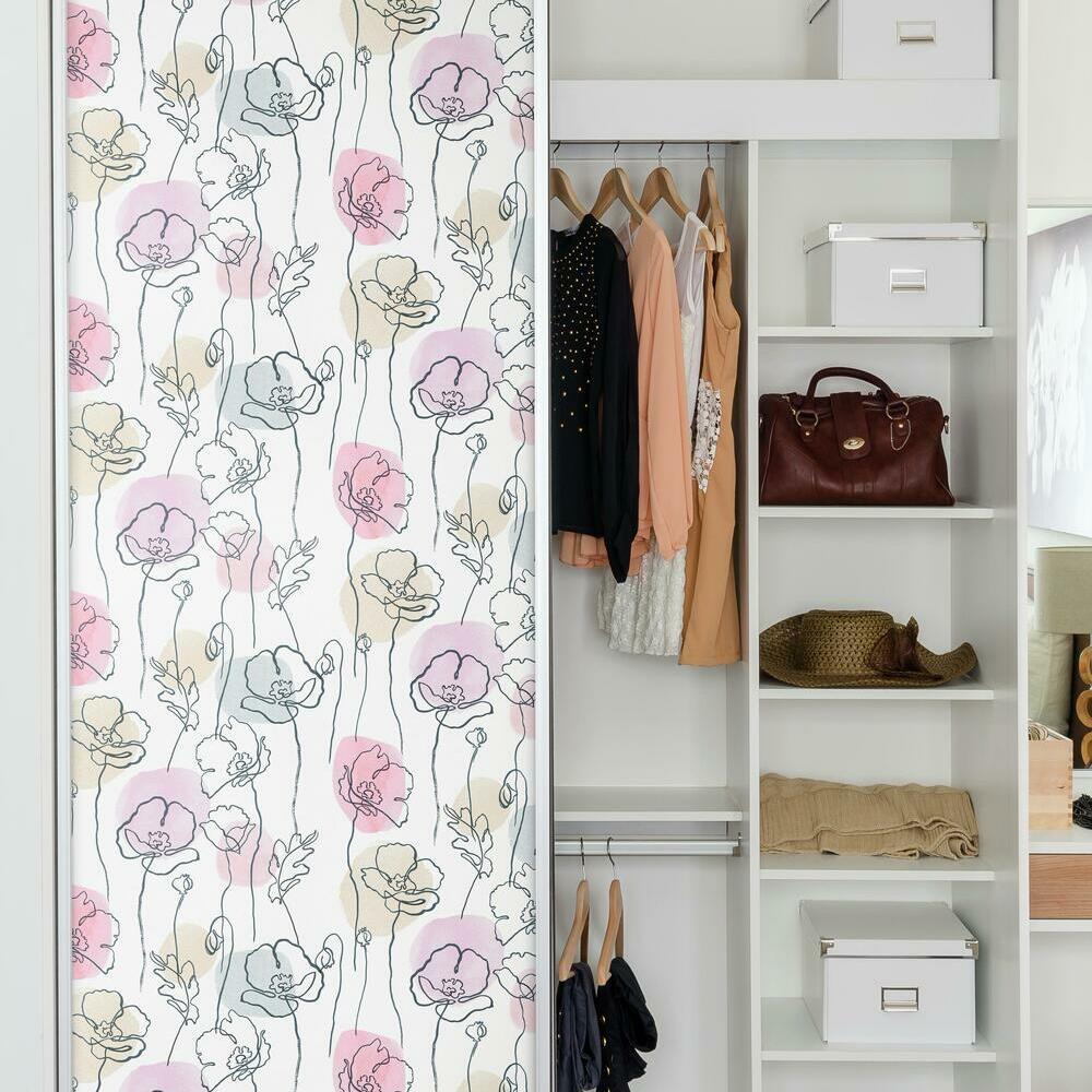 Modern Poppy Peel and Stick Wallpaper Peel and Stick Wallpaper RoomMates   
