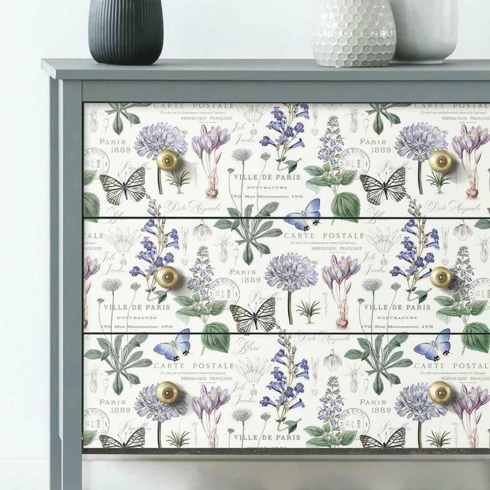 Butterfly Botanical Peel and Stick Wallpaper Peel and Stick Wallpaper RoomMates   
