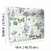 Butterfly Botanical Peel and Stick Wallpaper Peel and Stick Wallpaper RoomMates   