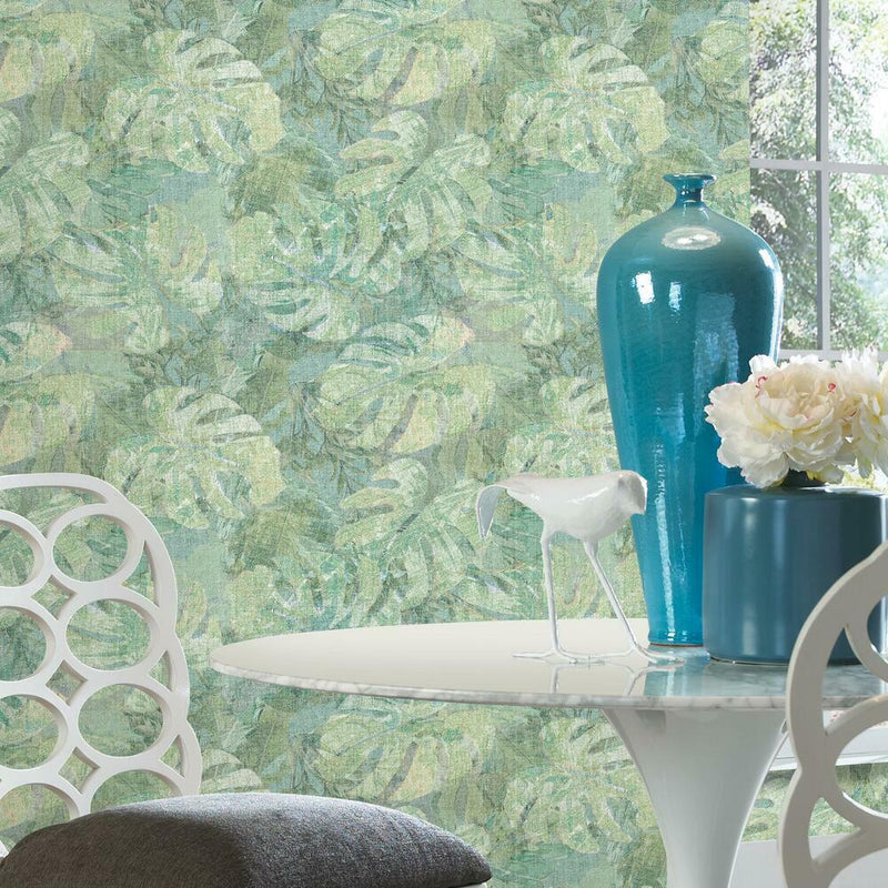 Jungle Leaf Canopy Peel and Stick Wallpaper Peel and Stick Wallpaper RoomMates   