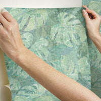 Jungle Leaf Canopy Peel and Stick Wallpaper Peel and Stick Wallpaper RoomMates   