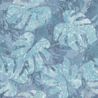 Jungle Leaf Canopy Peel and Stick Wallpaper Peel and Stick Wallpaper RoomMates Roll Blue 