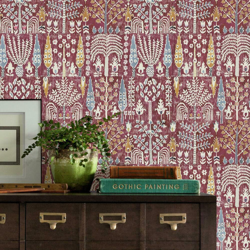 Persian Ikat Peel and Stick Wallpaper Peel and Stick Wallpaper RoomMates   