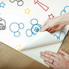 Disney Mickey Mouse Line Art Peel and Stick Wallpaper Peel and Stick Wallpaper RoomMates   