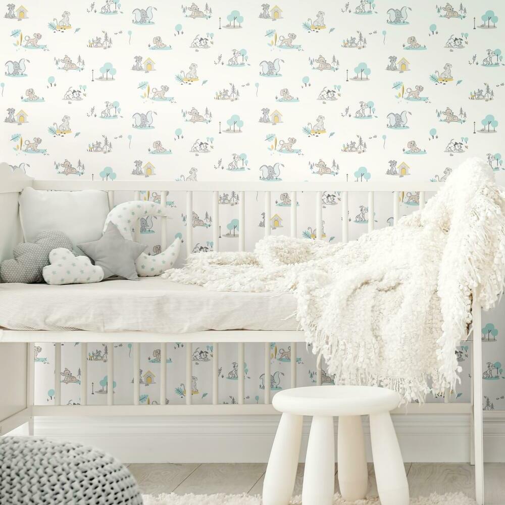 Disney Baby Animals Peel and Stick Wallpaper Peel and Stick Wallpaper RoomMates   