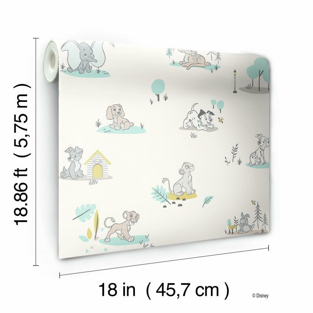 Disney Baby Animals Peel and Stick Wallpaper Peel and Stick Wallpaper RoomMates   