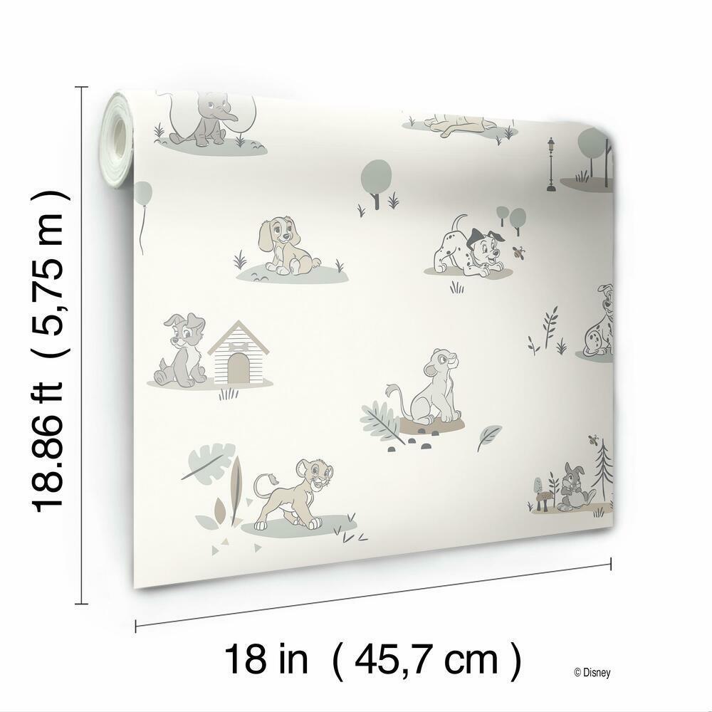 Disney Baby Animals Peel and Stick Wallpaper Peel and Stick Wallpaper RoomMates   