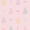 Disney Princess Castle Peel and Stick Wallpaper Peel and Stick Wallpaper RoomMates Roll Pink 