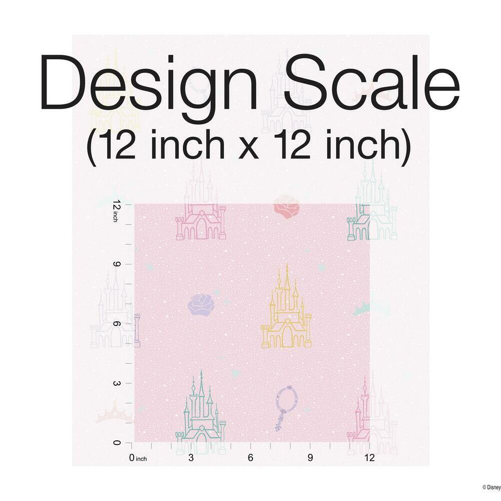 Disney Princess Castle Peel and Stick Wallpaper Peel and Stick Wallpaper RoomMates   