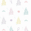 Disney Princess Castle Peel and Stick Wallpaper Peel and Stick Wallpaper RoomMates Roll White 