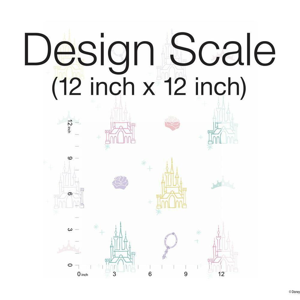 Disney Princess Castle Peel and Stick Wallpaper Peel and Stick Wallpaper RoomMates   